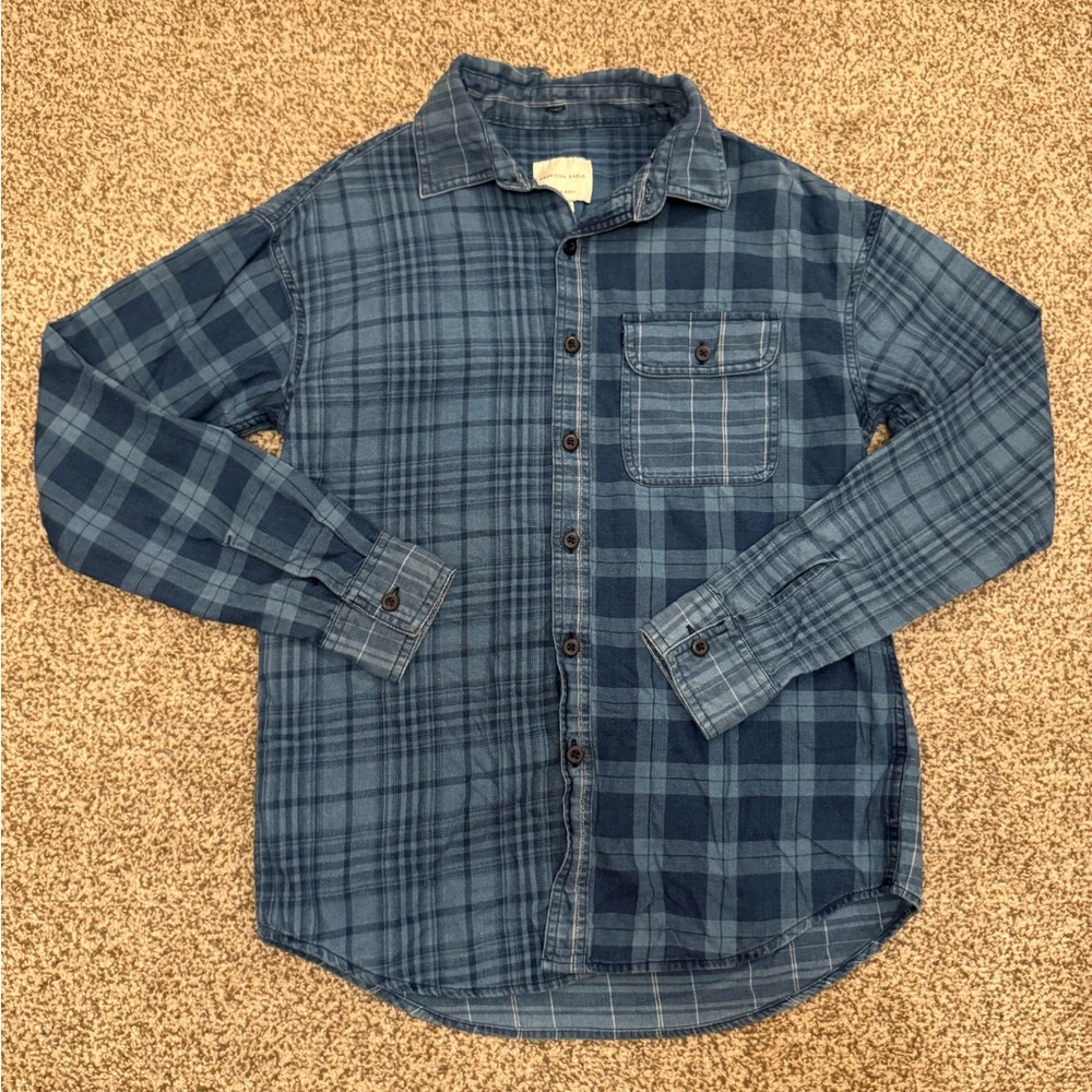 Blue Plaid Shirt